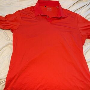 adidas Bold Red Orange Polo Shirt